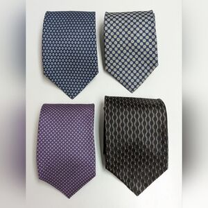 Bundle of 4 vintage 100% silk ties 
Men's Ties Set